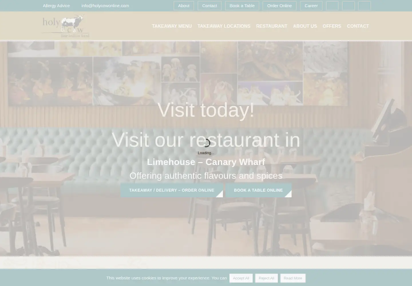 Screenshot of holycowonline.com