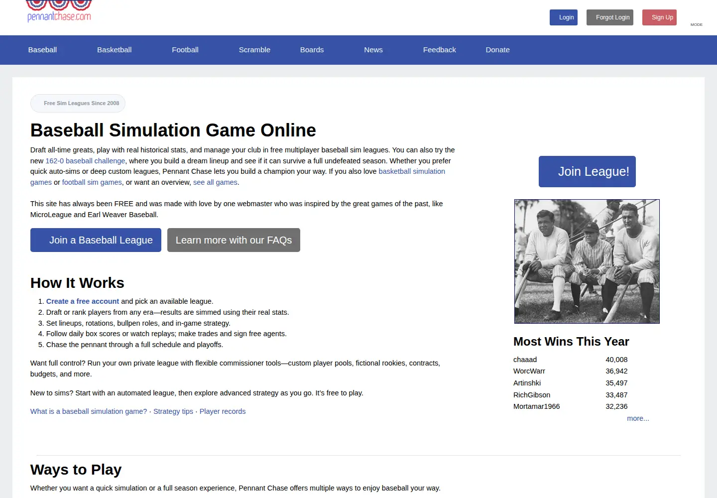 Screenshot of pennantchase.com