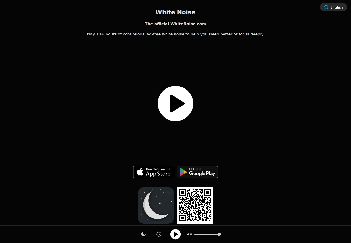 Screenshot of whitenoise.com
