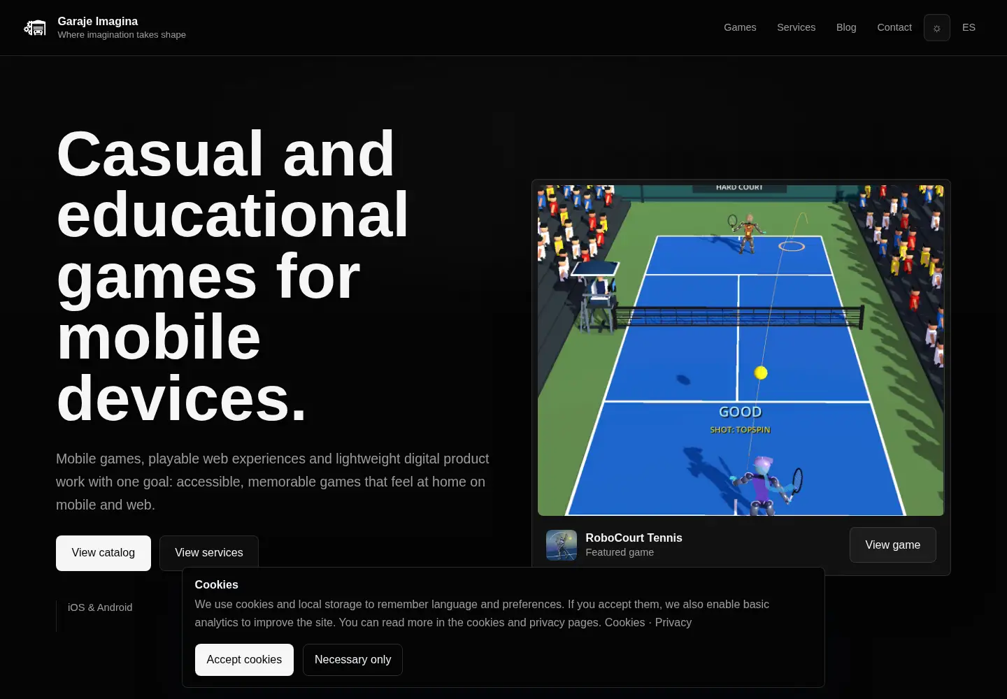 Screenshot of garajeimagina.com
