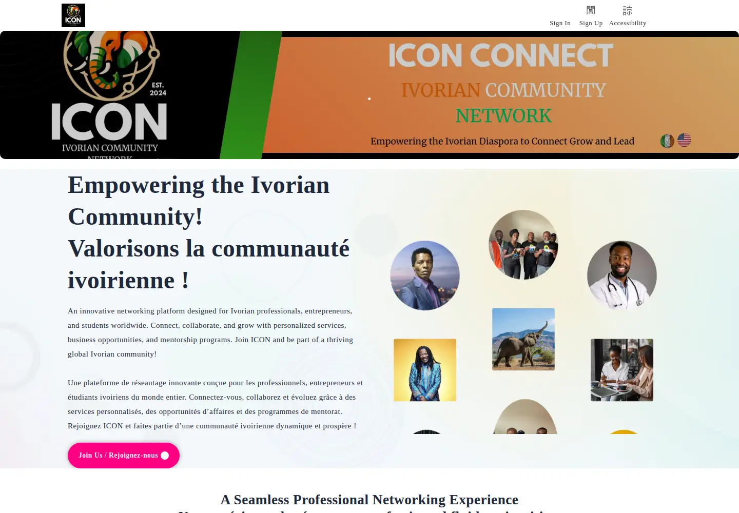 Captured homepage of iconconnect.org in the current scan