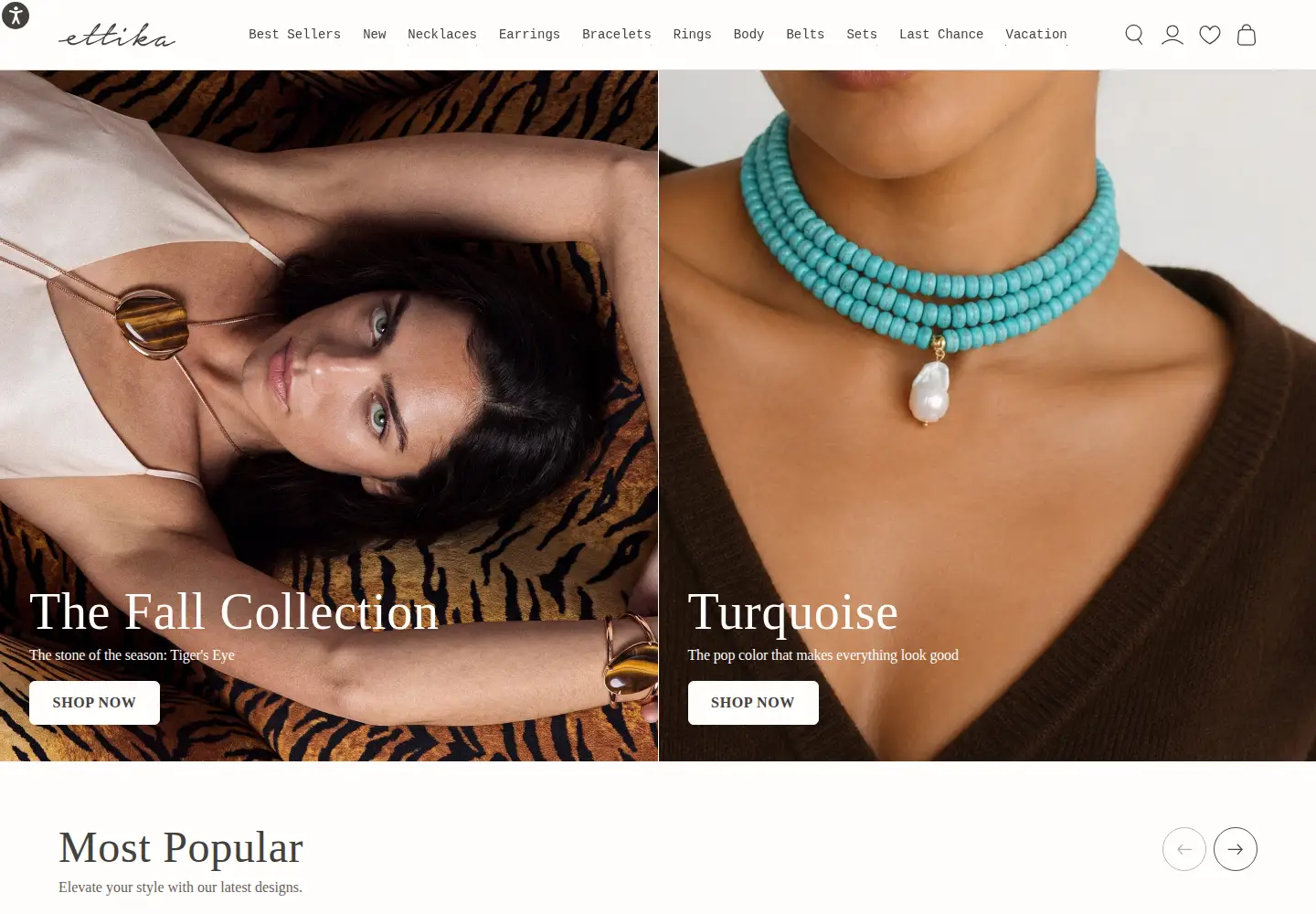 Screenshot of ettika.com