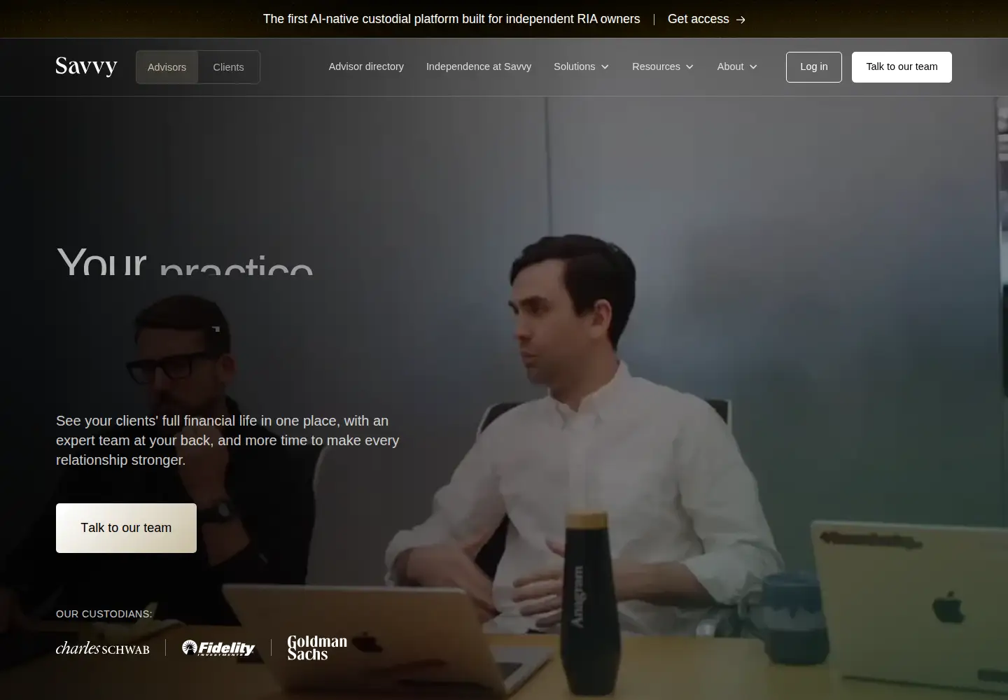 Screenshot of savvywealth.com