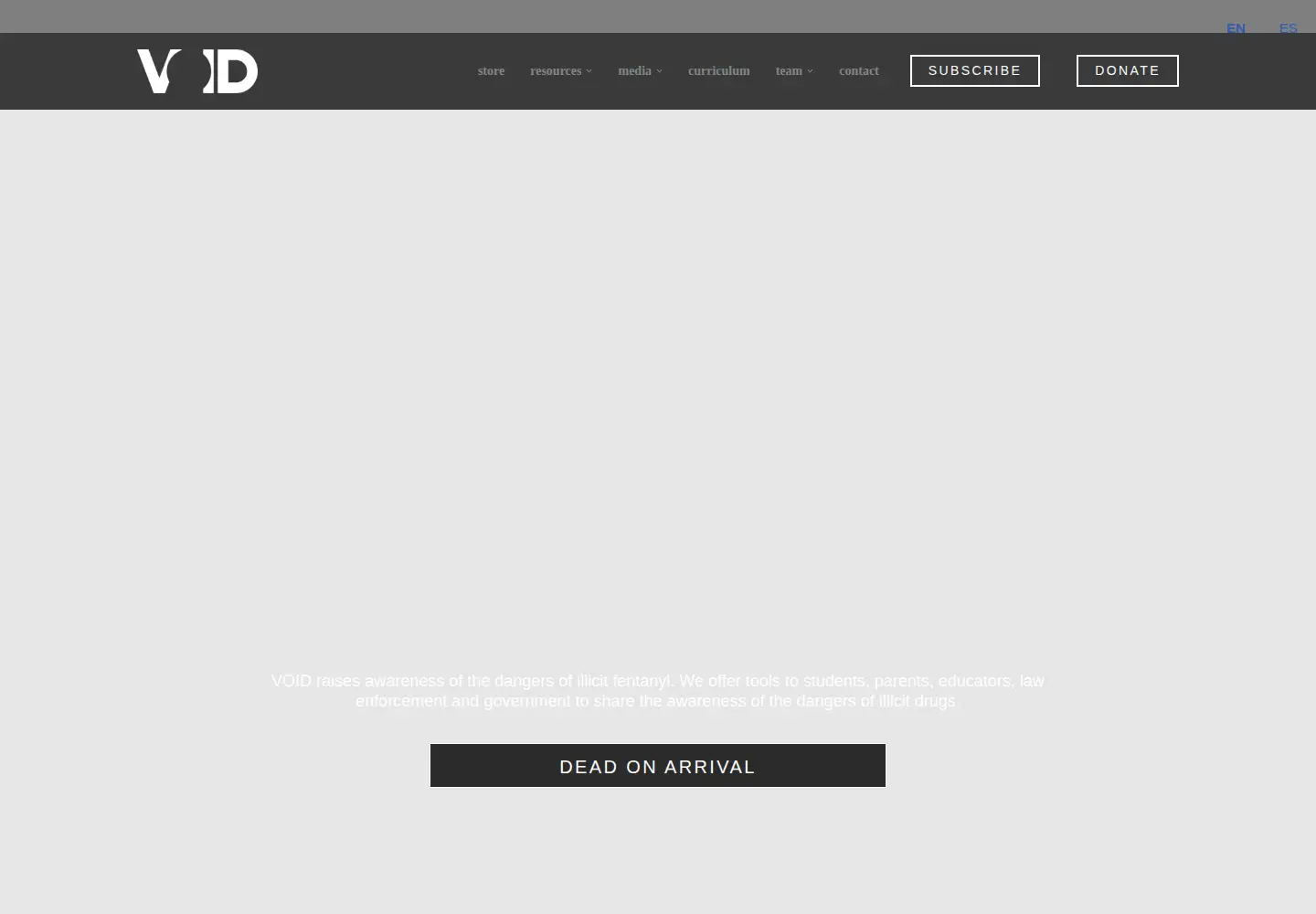 Screenshot of stopthevoid.org