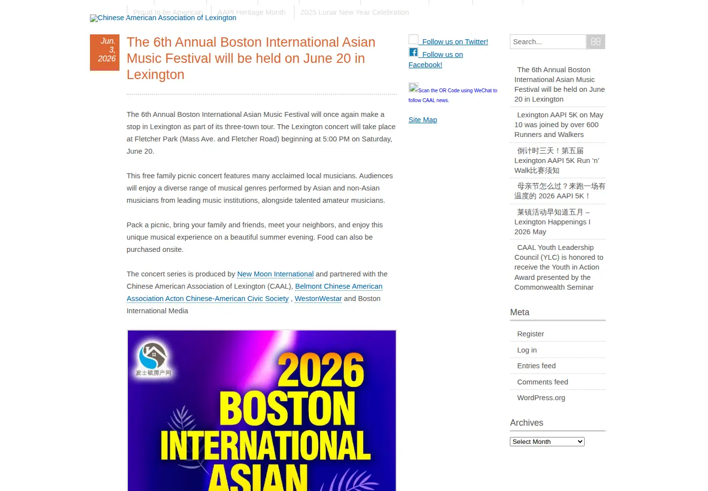 Screenshot of caal-ma.org