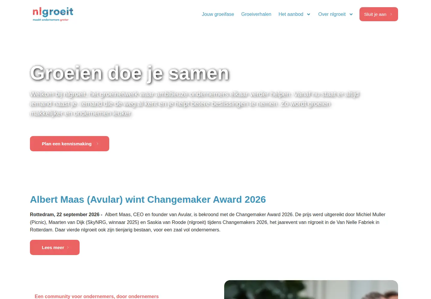 Screenshot of nlgroeit.nl