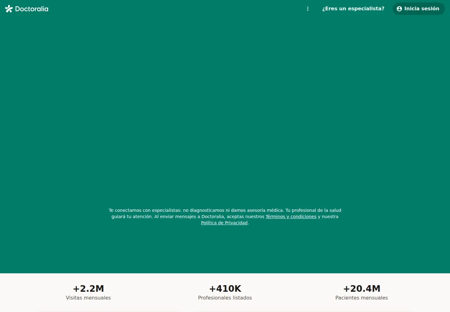 Screenshot of doctoralia.com.mx