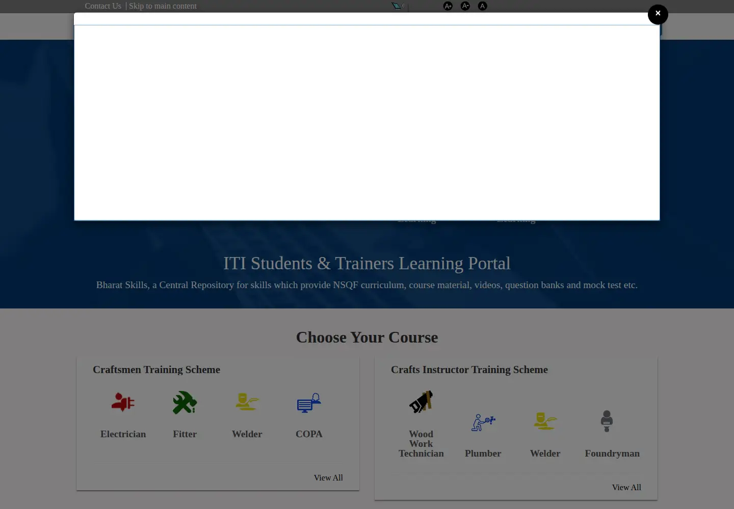 Screenshot of bharatskills.gov.in