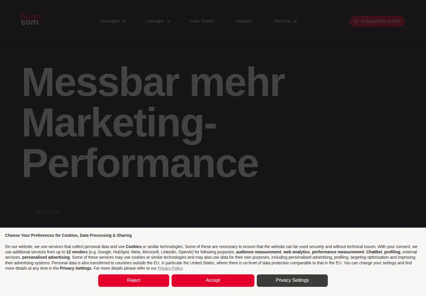 Screenshot of hurra.com