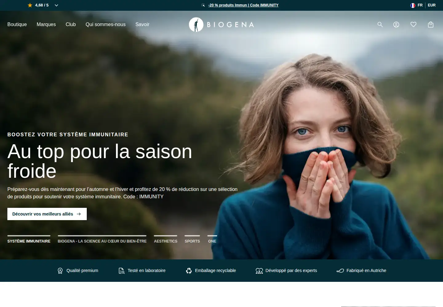 Screenshot of biogena.com