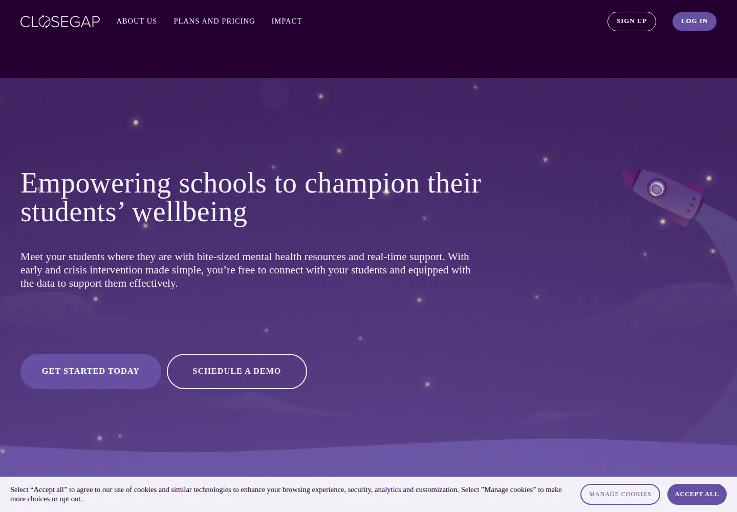 Screenshot of closegap.org