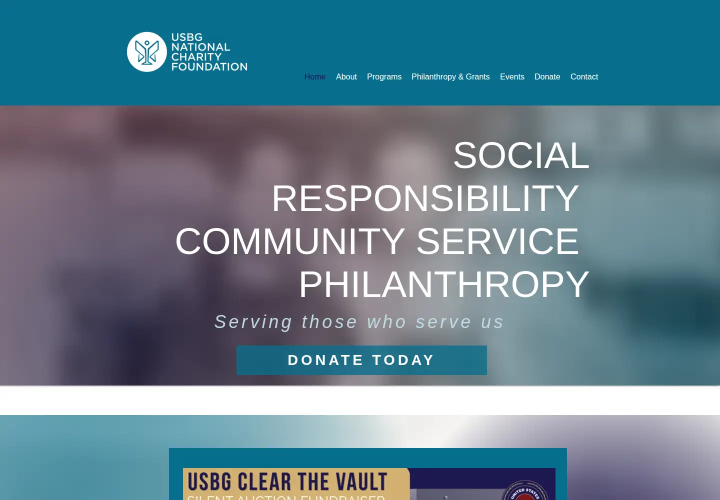 Screenshot of usbgfoundation.org