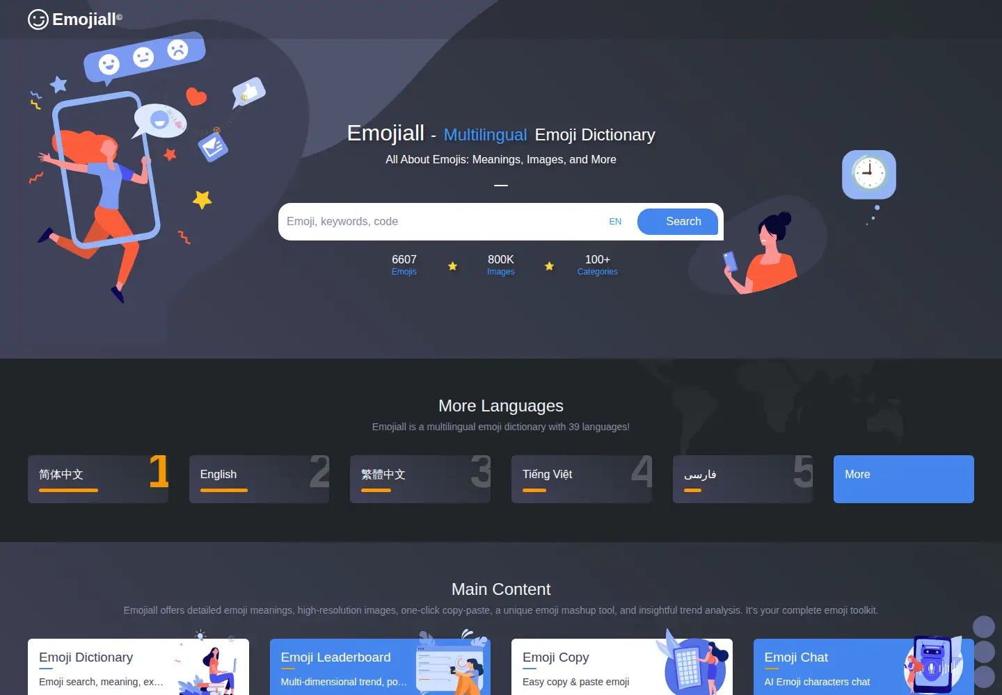 Screenshot of emojiall.com