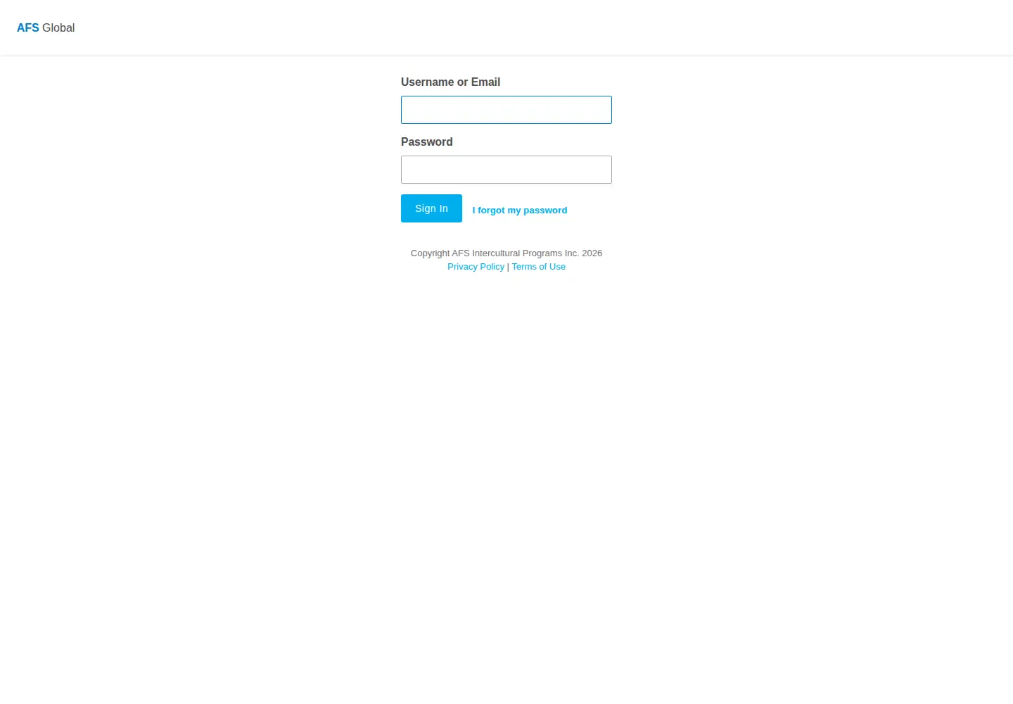 Screenshot of afsglobal.org