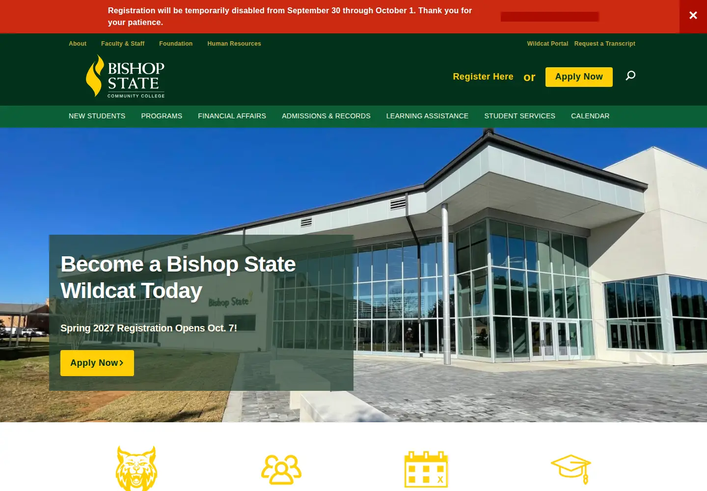 Screenshot of bishop.edu