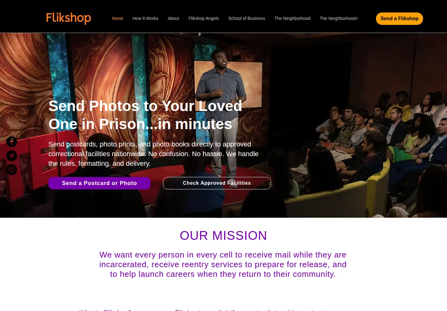Captured homepage of flikshop.com in the current scan