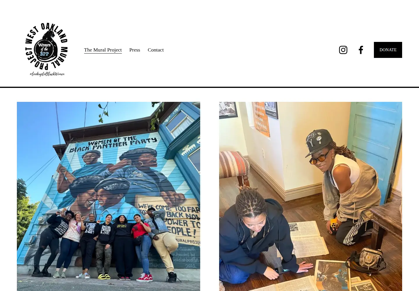Screenshot of westoaklandmuralproject.org