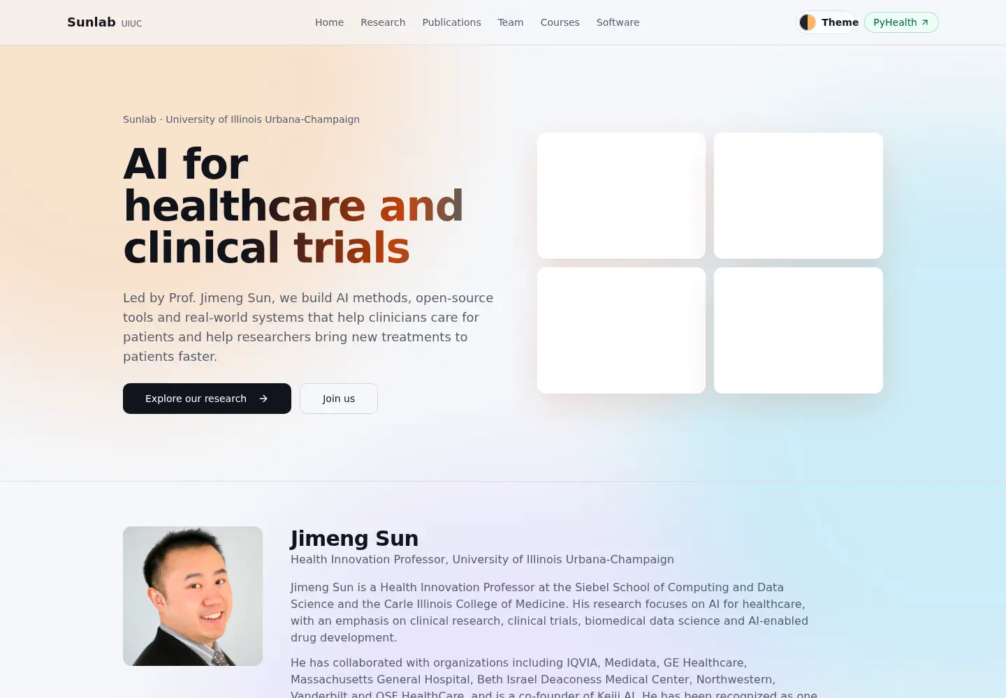 Screenshot of sunlab.org