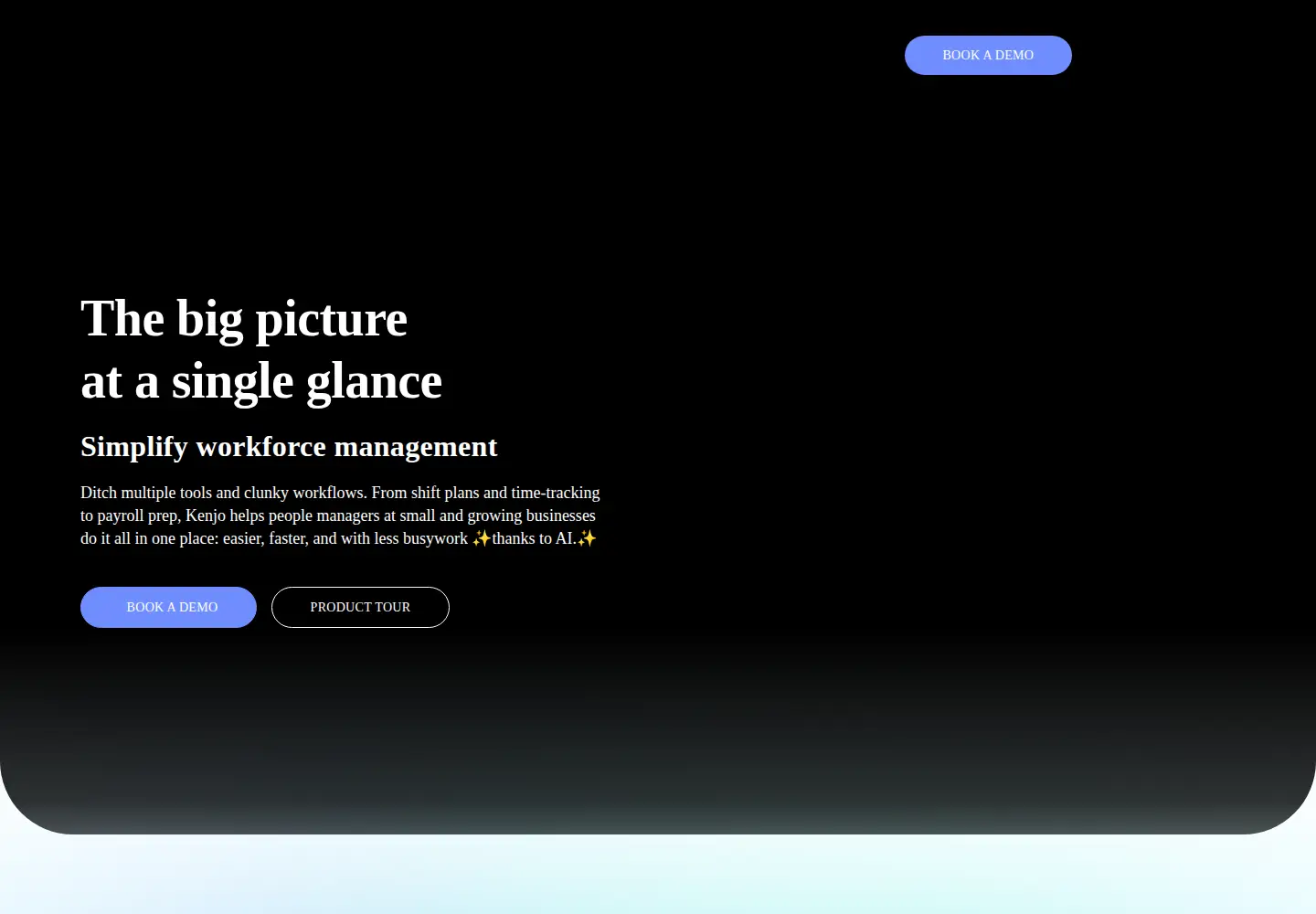 Captured homepage of kenjo.io in the current scan