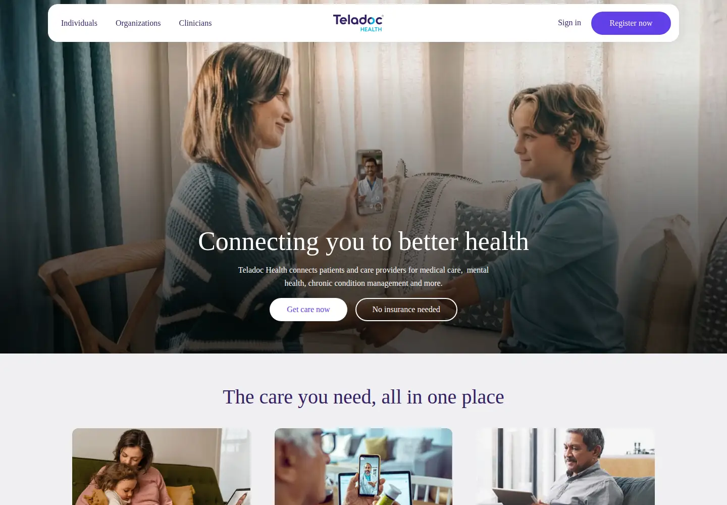 Screenshot of intouchhealth.com