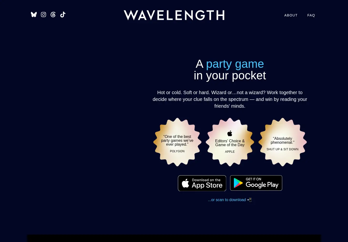 Screenshot of wavelength.zone