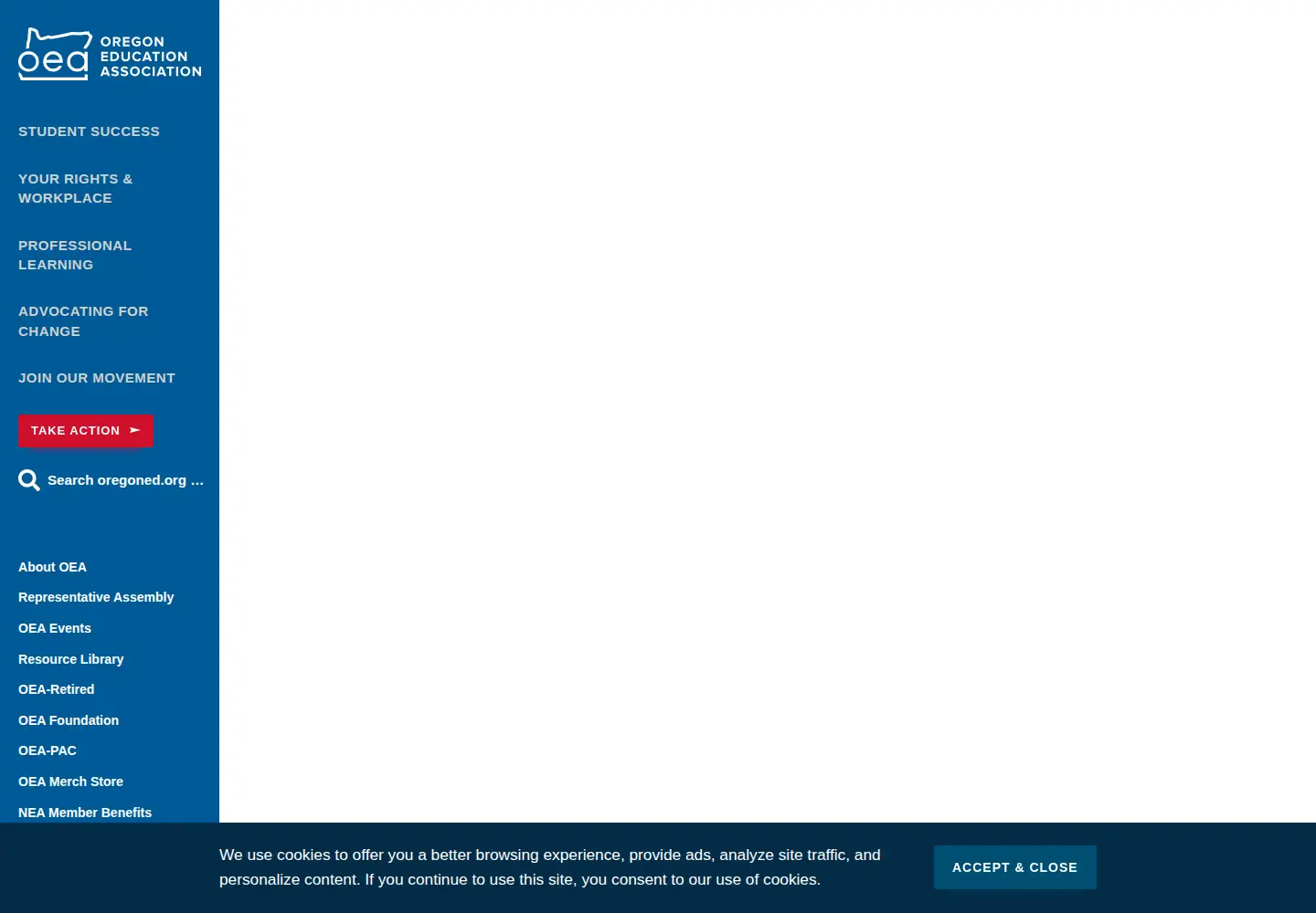Screenshot of oregoned.org