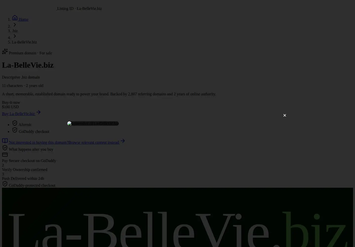 Screenshot of la-bellevie.biz