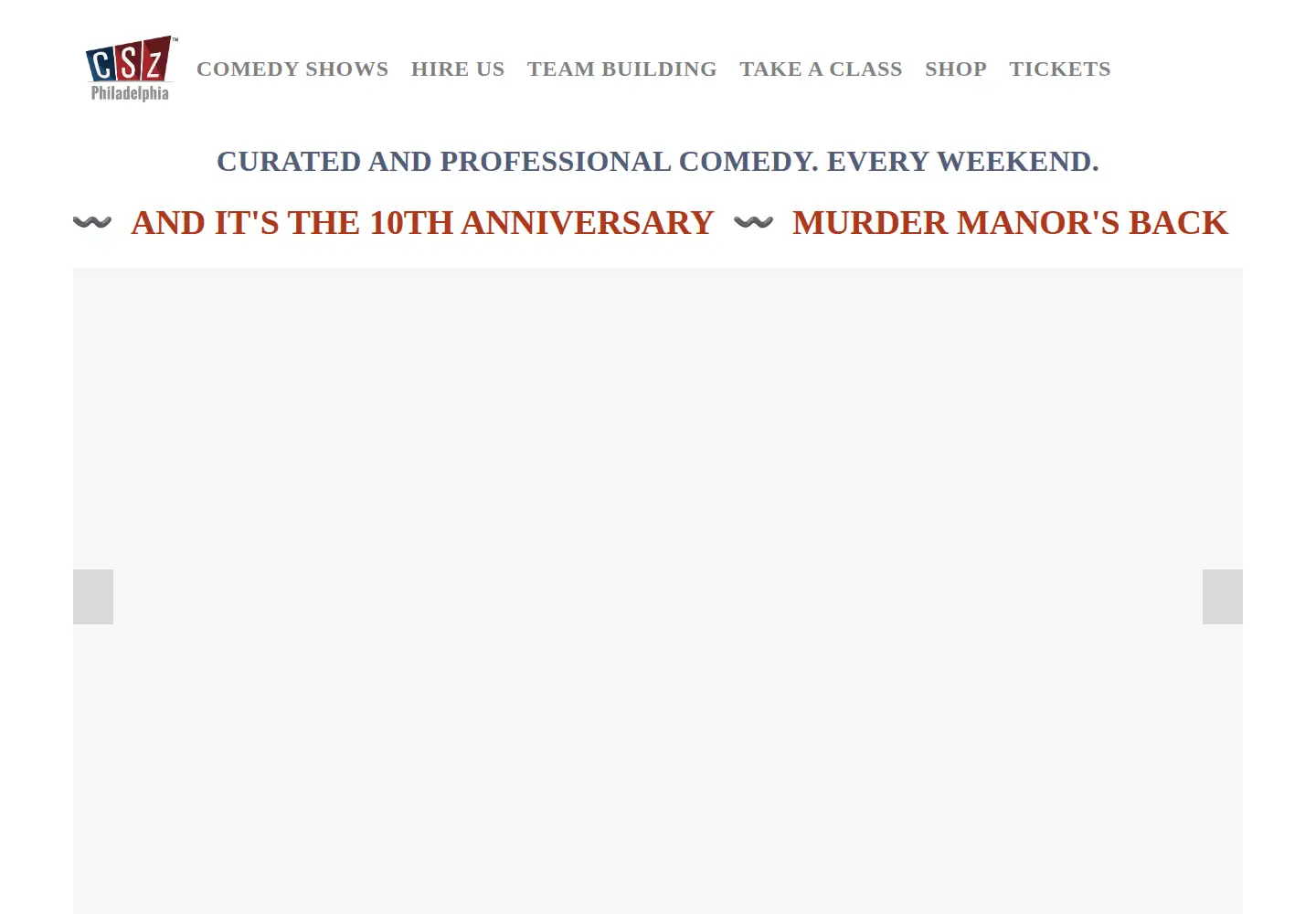 Screenshot of comedysportzphilly.com