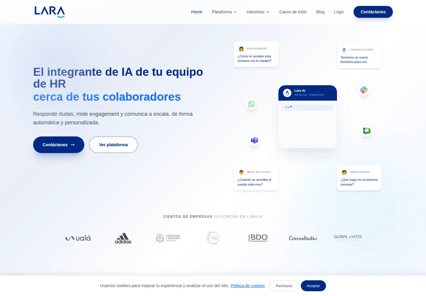 Screenshot of meetlara.ai