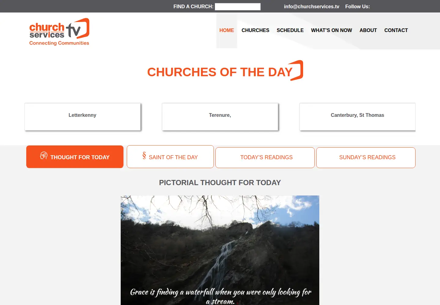 Screenshot of churchservices.tv