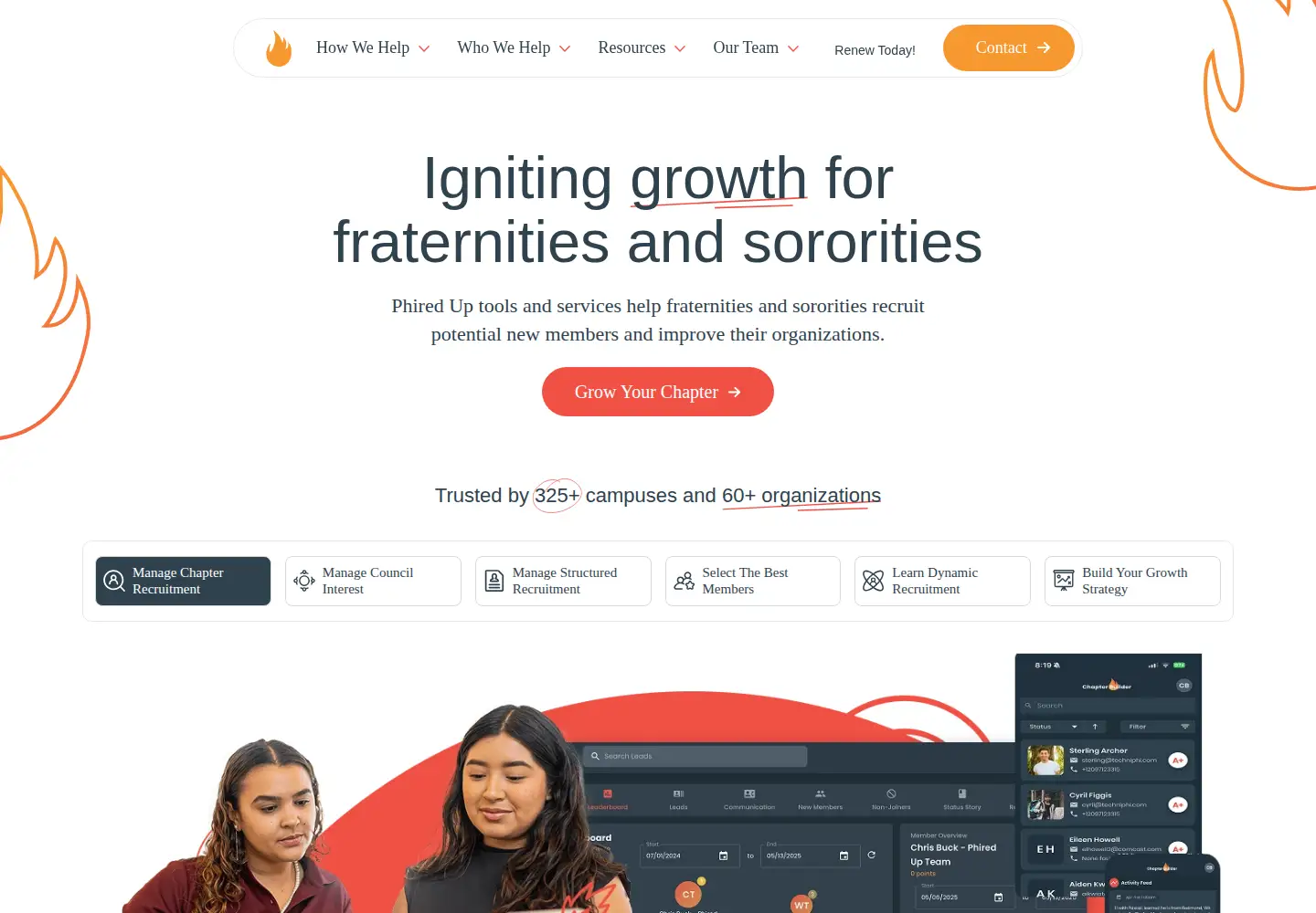 Screenshot of phiredup.com