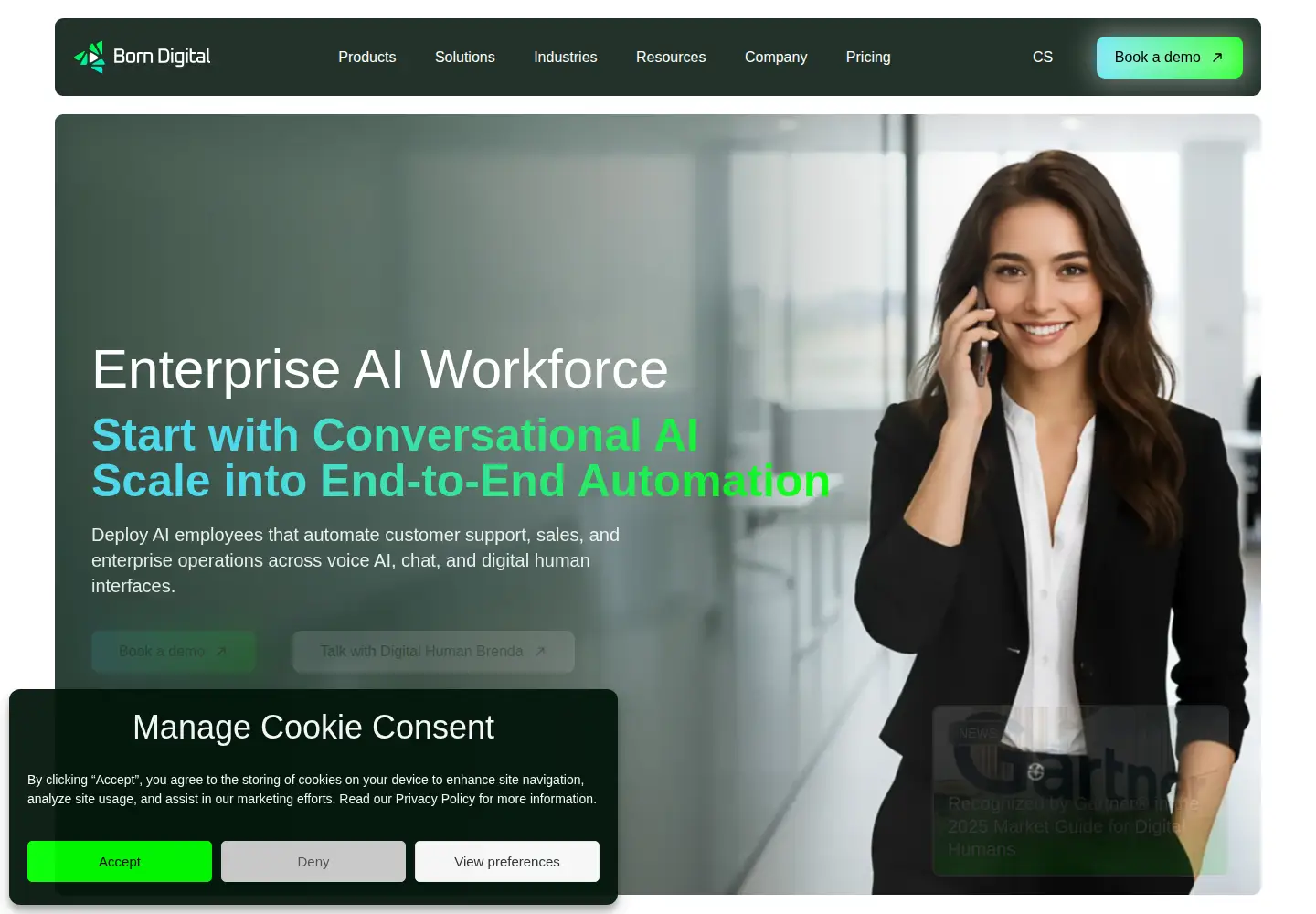Captured homepage of borndigital.ai in the current scan