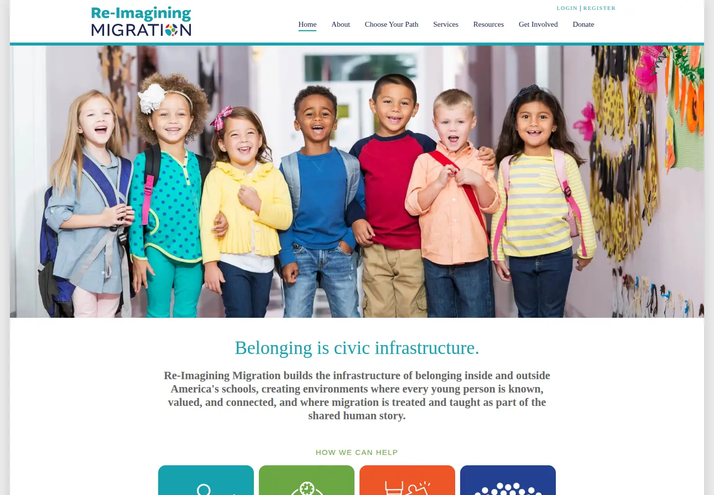 Screenshot of reimaginingmigration.org