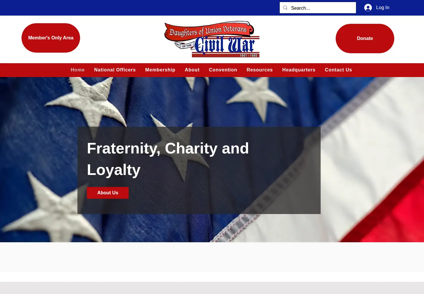 Captured homepage of duvcw.org in the current scan