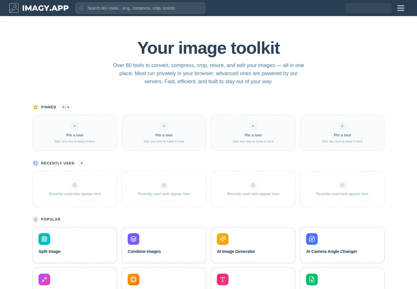 Screenshot of imagy.app