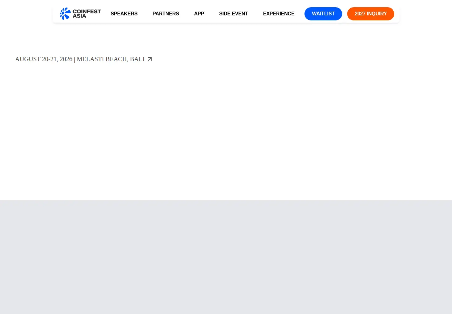 Screenshot of coinfest.asia