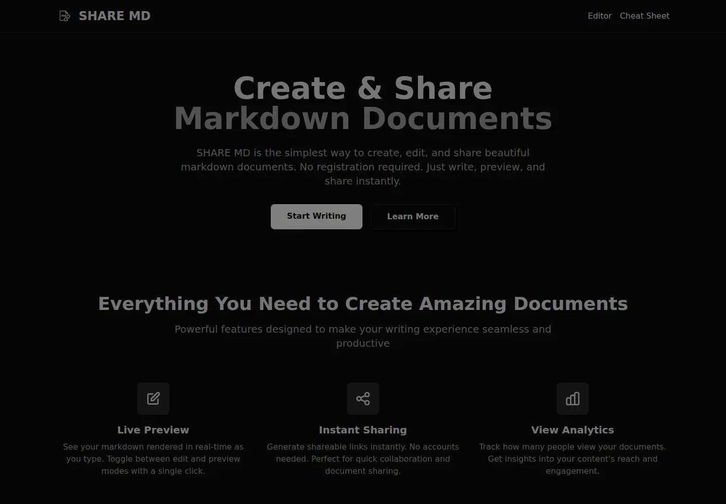 Screenshot of share-md.com