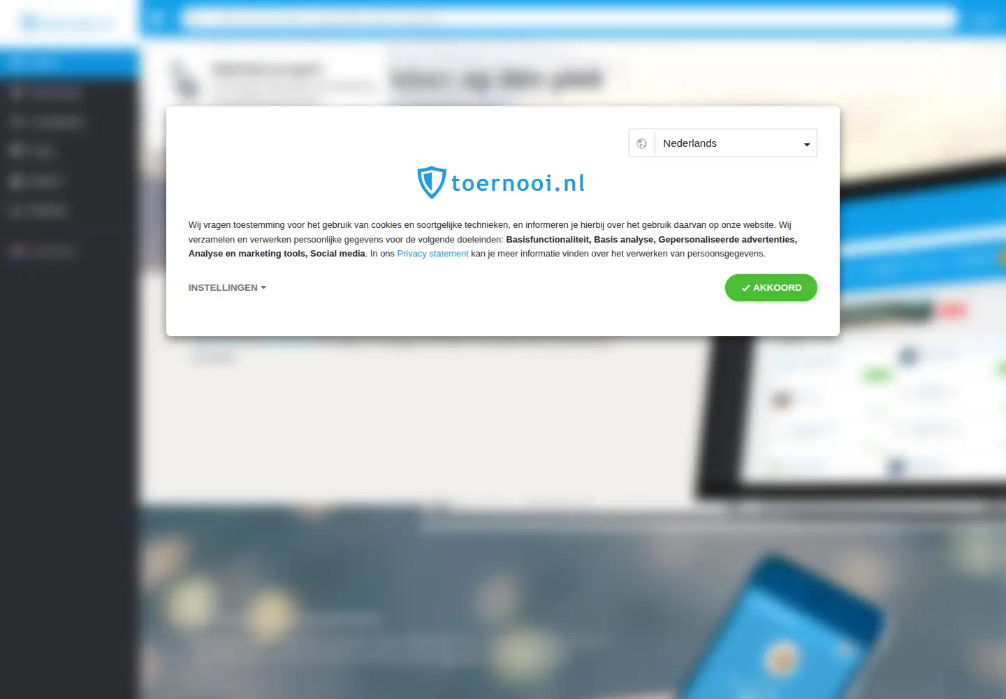 Screenshot of toernooi.nl