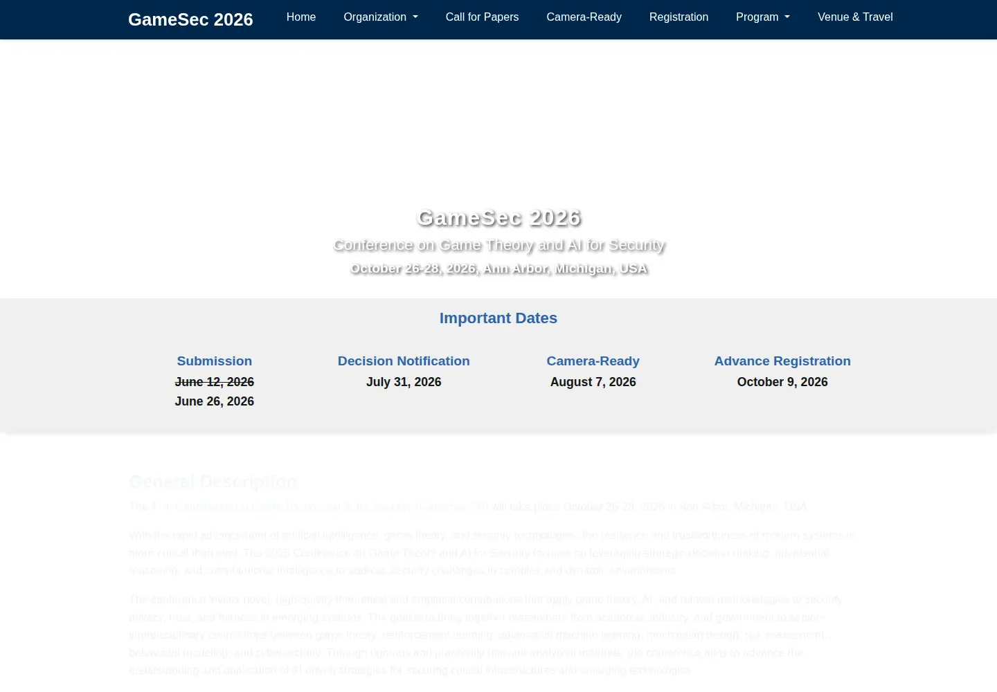 Screenshot of gamesec-conf.org