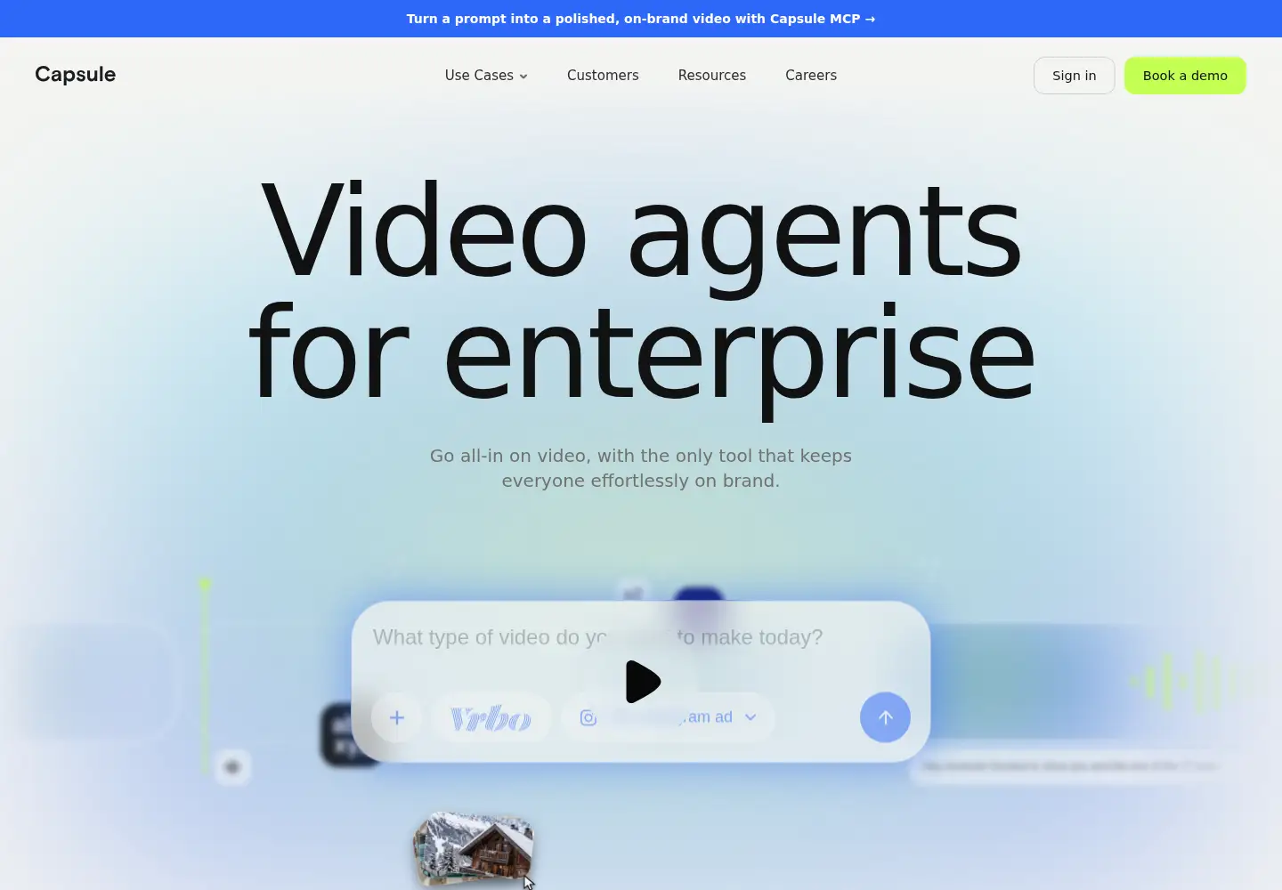 Captured homepage of capsule.video in the current scan