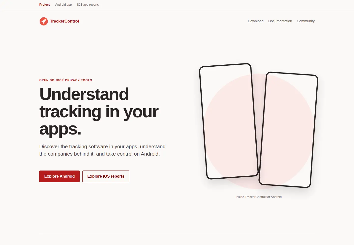 Screenshot of trackercontrol.org