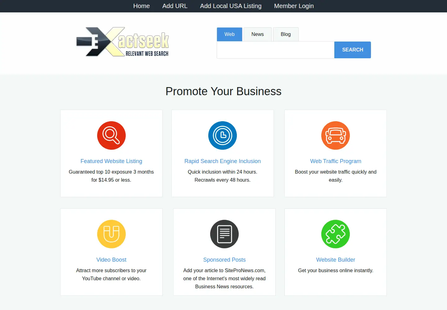 Screenshot of exactseek.com