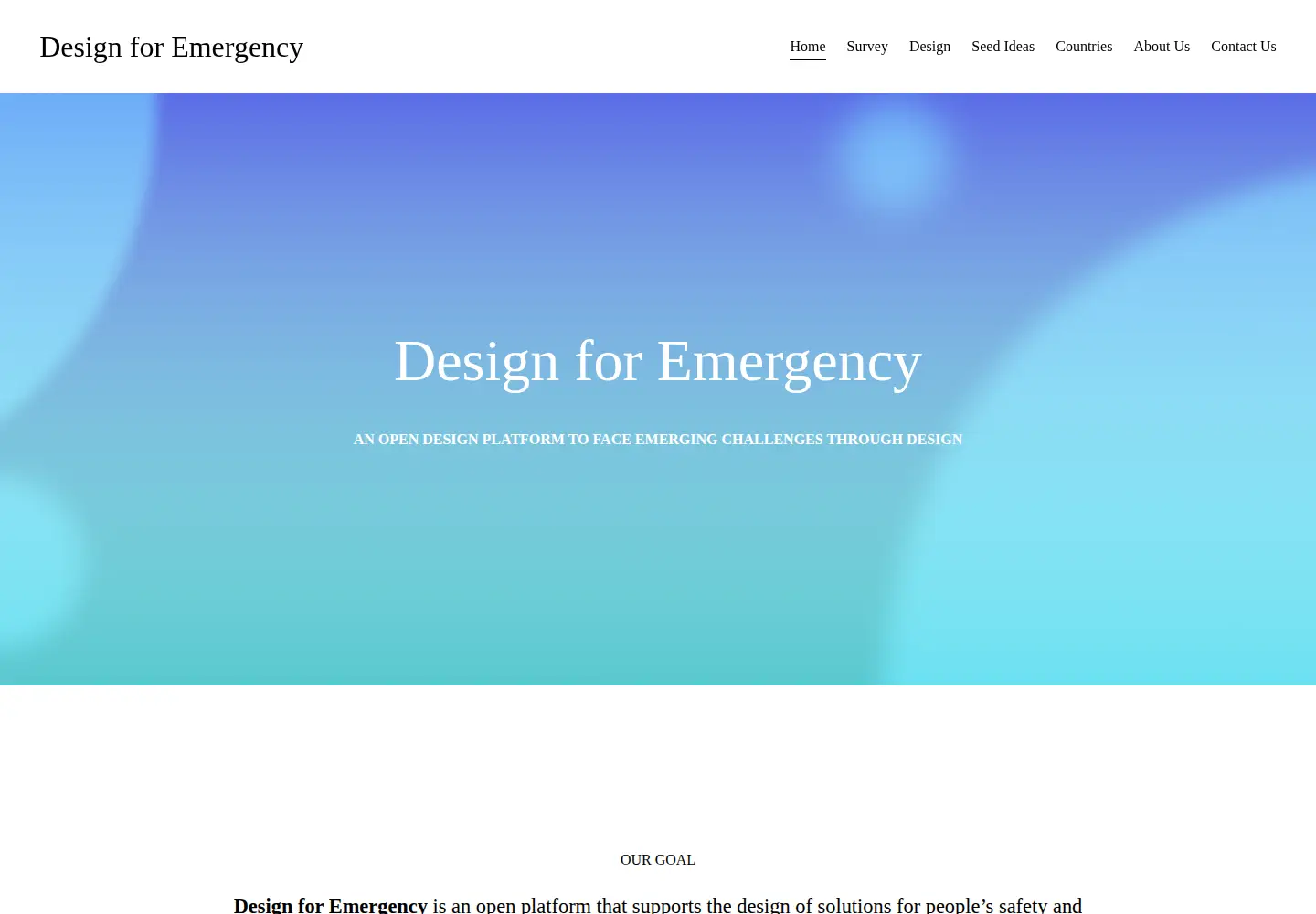 Screenshot of designforemergency.com