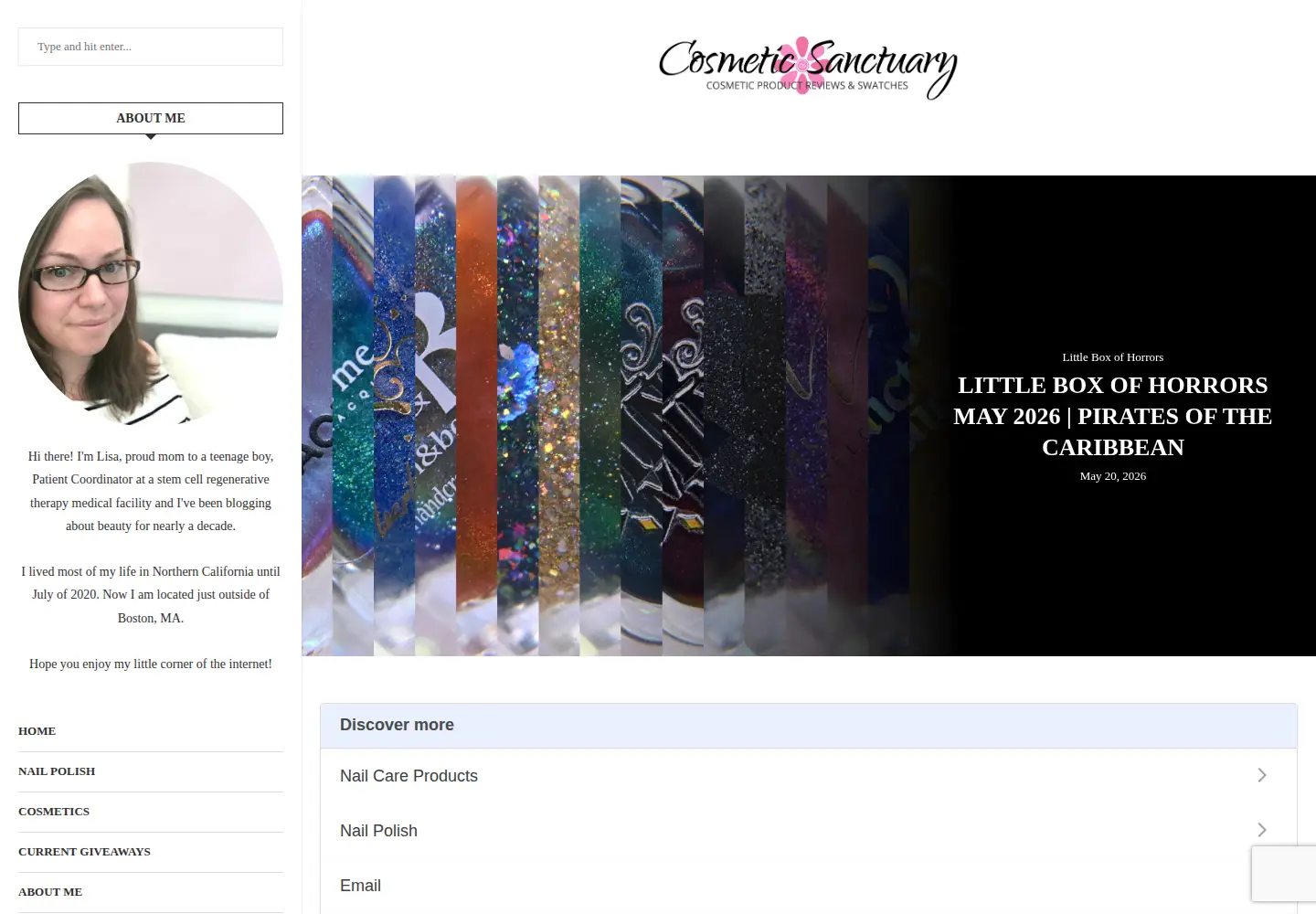 Screenshot of cosmeticsanctuary.com