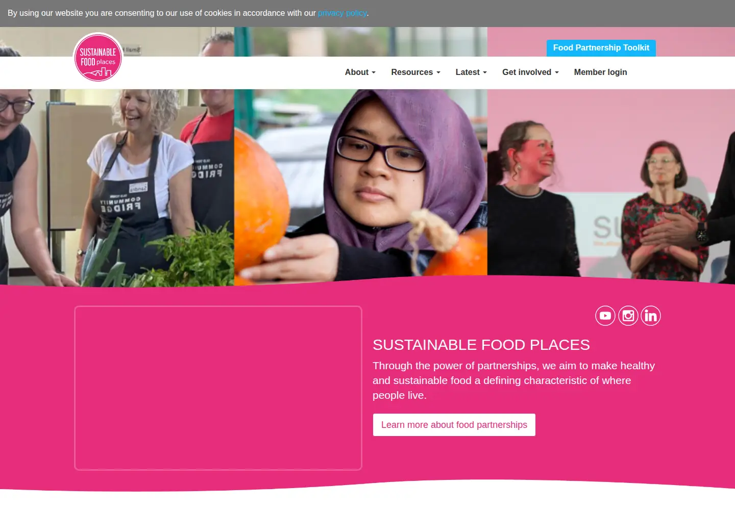 Screenshot of sustainablefoodplaces.org