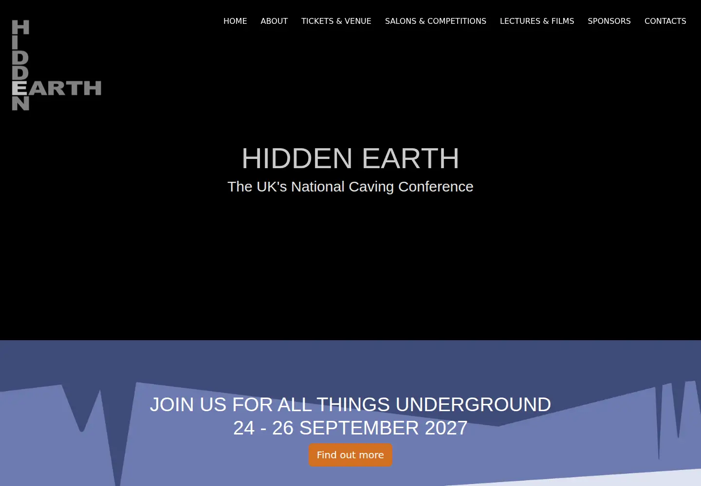 Captured homepage of hidden.earth in the current scan