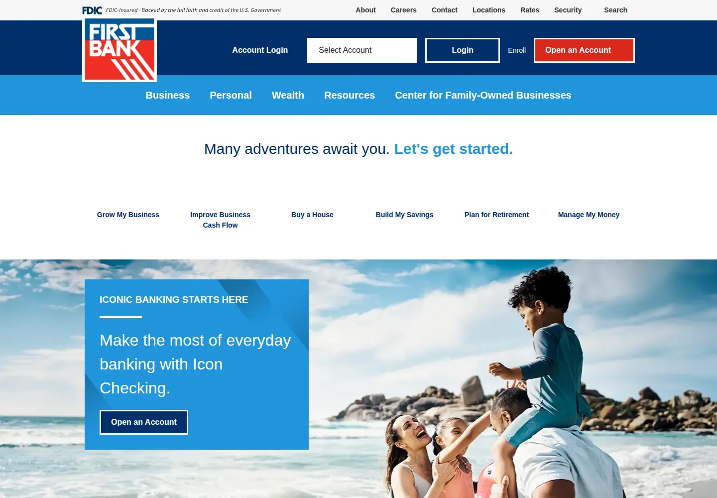 Screenshot of first.bank