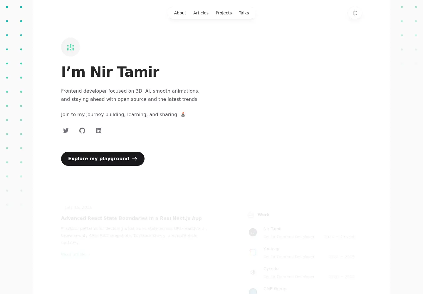 Captured homepage of nirtamir.com in the current scan