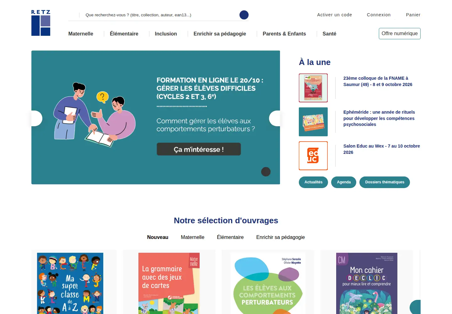 Screenshot of editions-retz.com