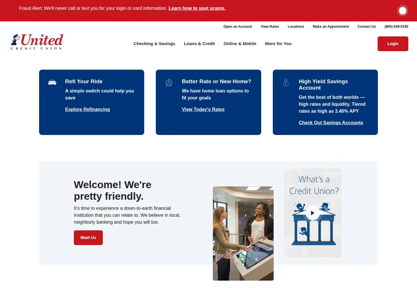 Screenshot of 1stunitedcu.org